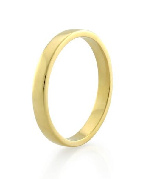 gold wedding band, plain, real gold