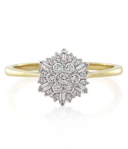 9CT Yellow Gold 0.33ct Diamond Ladies Ring - Monty Adams