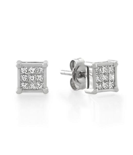 9CT White Gold 0.27ct Diamond Earrings - Monty Adams