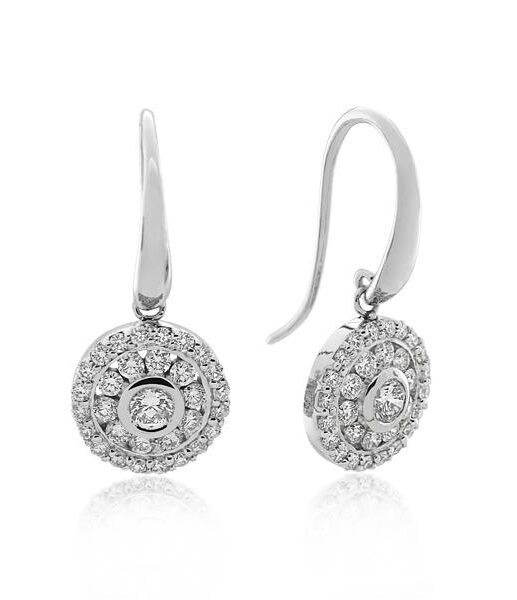 18CT White Gold 1.05ct Diamond Earrings - Monty Adams