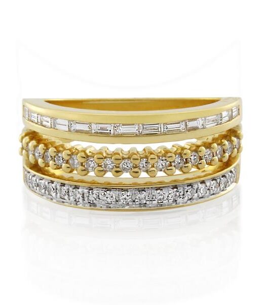 18CT Yellow Gold 0.52ct Diamond Ladies Ring - Monty Adams