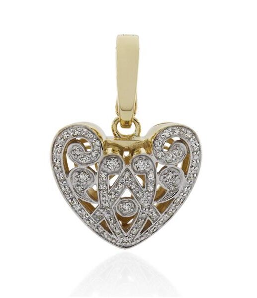 9CT Yellow Gold 0.33ct Diamond Pendant - Monty Adams