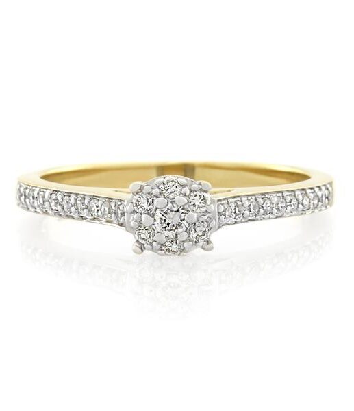 9CT Yellow Gold 0.20ct Diamond Ladies Ring - Monty Adams