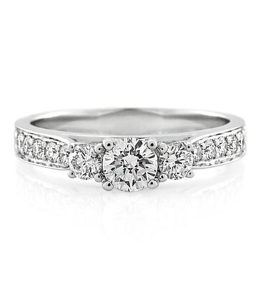 18CT White Gold 1.00ct Diamond Ladies Ring - Monty Adams