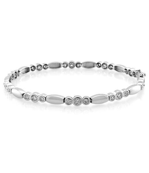 18CT White Gold 1.60ct Diamond Bracelet 19cms - Monty Adams