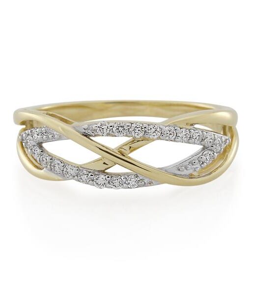 9CT Yellow Gold 0.20ct Diamond Ladies Ring - Monty Adams