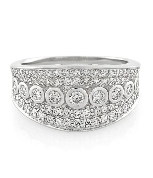 9CT White Gold 1.04ct Diamond Ladies Ring - Monty Adams