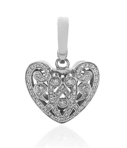 9CT White Gold 0.33ct Diamond Pendant - Monty Adams