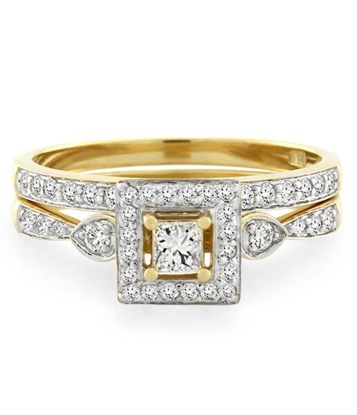 9CT Yellow Gold 0.50ct Diamond Ladies Ring - Monty Adams