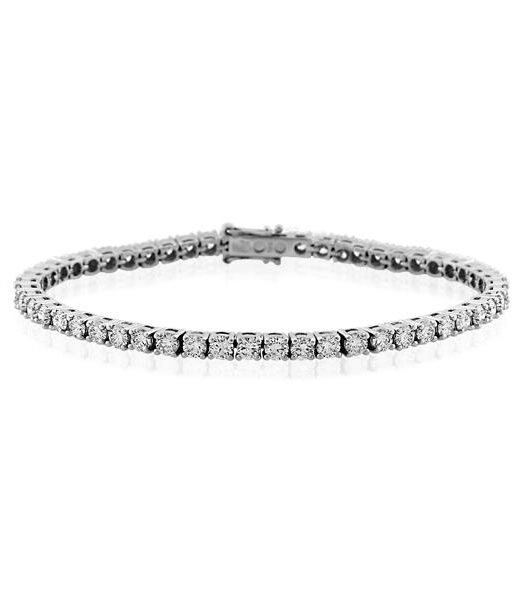 14CT White Gold 4.50ct Diamond Bracelet length 16.8 cm./ wide 2.85mm - Monty Adams