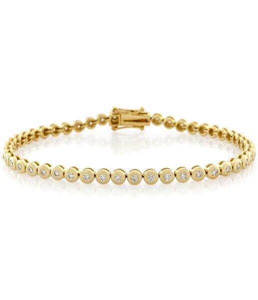 9CT Yellow Gold 1.00ct Diamond Bracelet Total length 17.1cm - Monty Adams