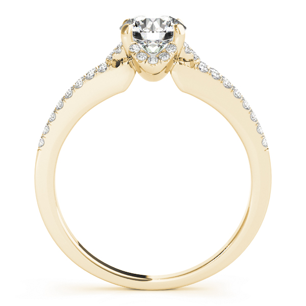 Elegant 14-Carat Gold Split Shank Engagement Ring For Her