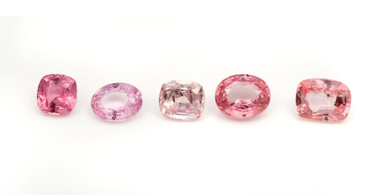 Variant of diamond stones with different cuts perfect for pink diamond engagement ring