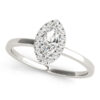 White Gold Marquise Diamond & Halo Engagement Ring