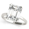 White Gold Emerald Cut Diamond Engagement Ring