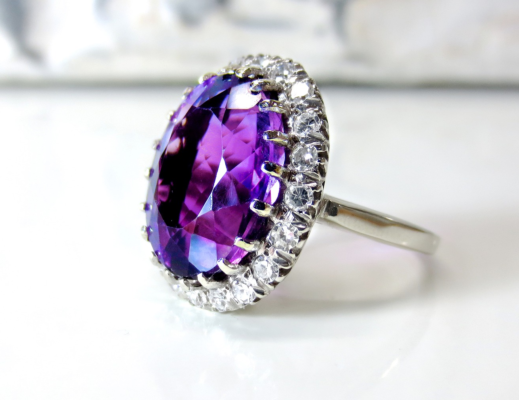 Amethyst Engagement Ring