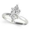 White Gold Solitaire Marquise Diamond Engagement Ring