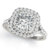 Antique cushion cut diamond ring