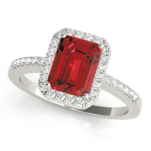 Emerald Cut Ruby Platinum Engagement Ring – Monty Adams Jewellery