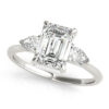Three stone Platinum Engagement Rings