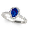 Blue Sapphire Luxe Engagement Ring