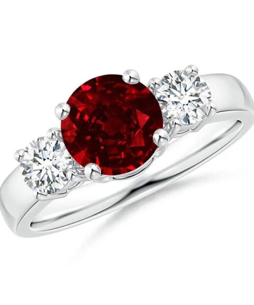 red diamond engagement ring