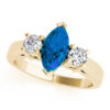 Three Stone Sapphire Engagement Ring