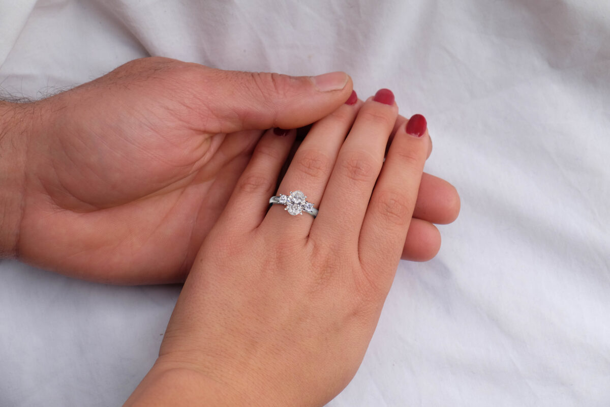 White Gold Trilogy Ring