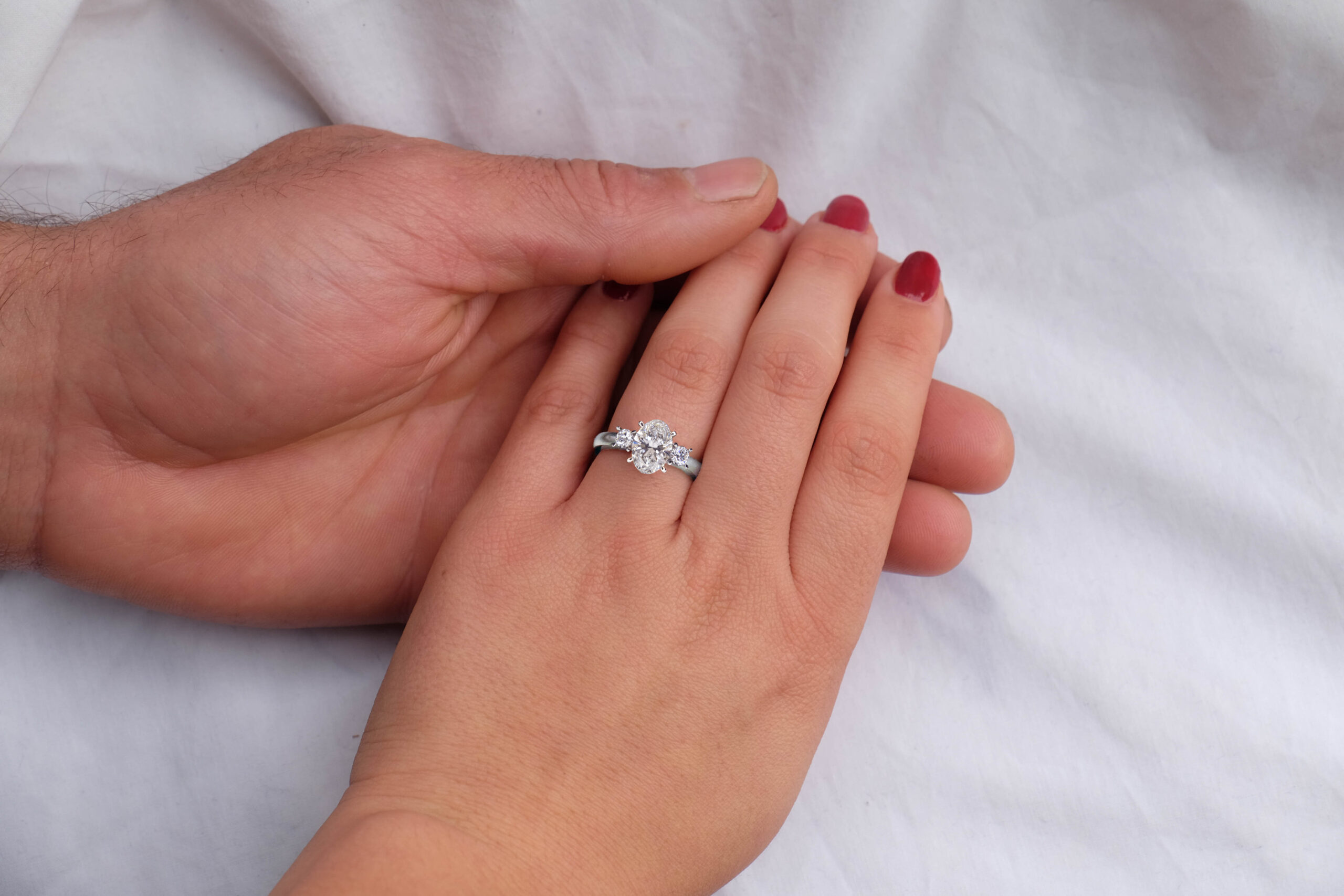 White Gold Trilogy Ring