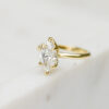 Custom Solitaire Engagement Ring with Yellow Gold Band & Marquise Cut