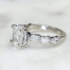 Custom Engagement Ring with Oval Cut Lab Grown Diamond and Marquise Accent Stones