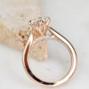 Custom Rose Gold Engagement Ring with Lotus Style Setting