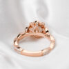 Custom Rose Gold Engagement Ring with Round Cut Diamond & Unique Details