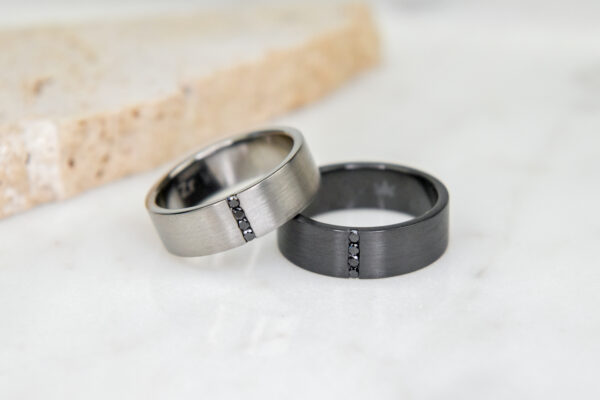 zirconium wedding rings